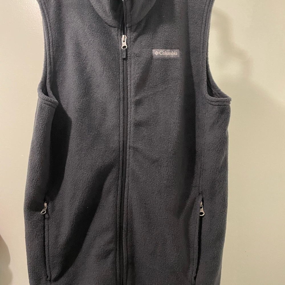 🦖🦖Columbia Charcoal Fleece vest zip up size youth large🦖🦖